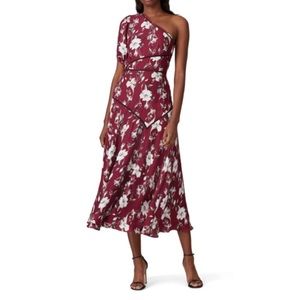 La Maison Talulah Burgundy Cannes Midi Dress Size Medium $350